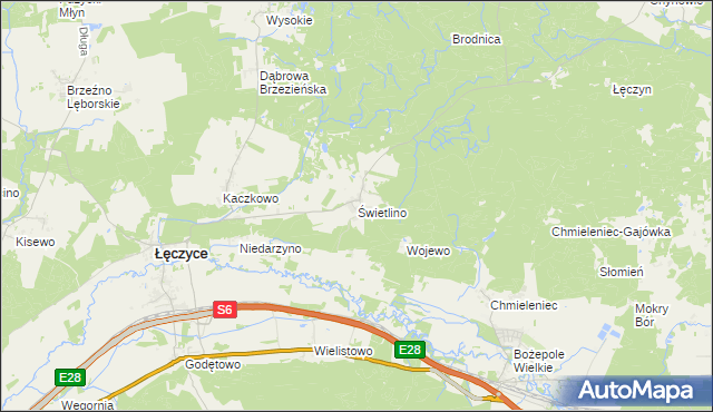 mapa Świetlino, Świetlino na mapie Targeo