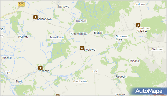 mapa Swołowo, Swołowo na mapie Targeo