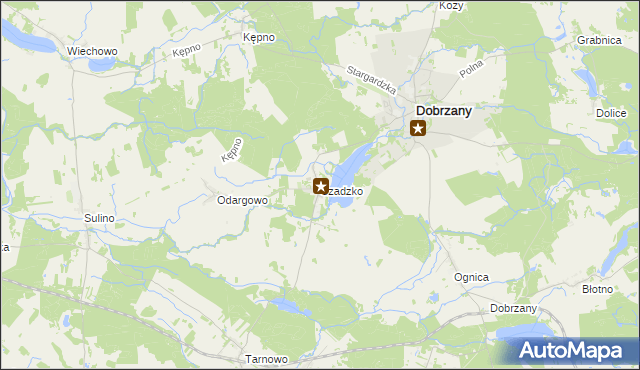 mapa Szadzko, Szadzko na mapie Targeo