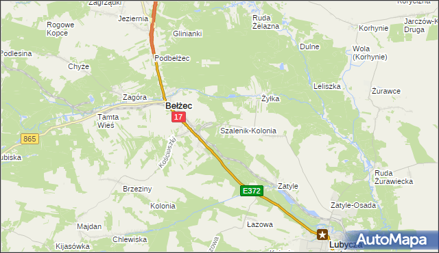 mapa Szalenik-Kolonia, Szalenik-Kolonia na mapie Targeo