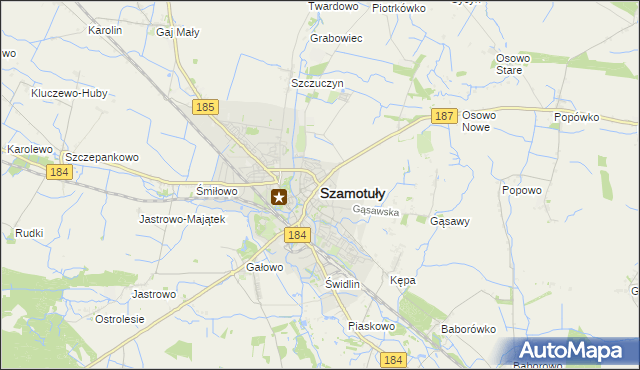 mapa Szamotuły, Szamotuły na mapie Targeo