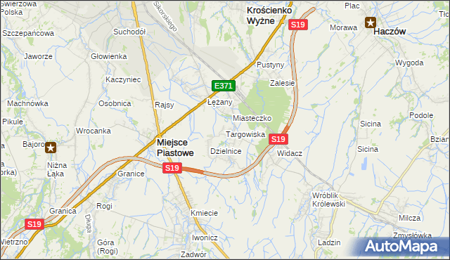 mapa Targowiska, Targowiska na mapie Targeo