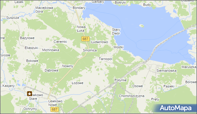 mapa Tarnopol, Tarnopol na mapie Targeo