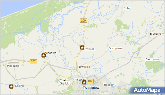 mapa Trzebusz, Trzebusz na mapie Targeo