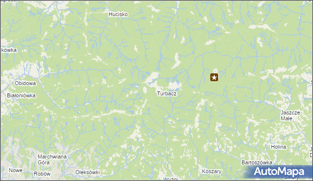 mapa Turbacz, Turbacz na mapie Targeo