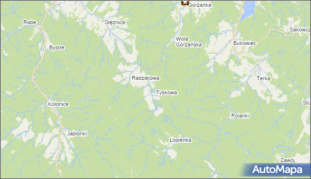 mapa Tyskowa, Tyskowa na mapie Targeo