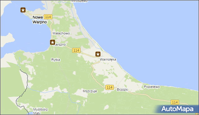 mapa Warnołęka, Warnołęka na mapie Targeo