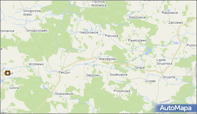 mapa Warzęgowo, Warzęgowo na mapie Targeo