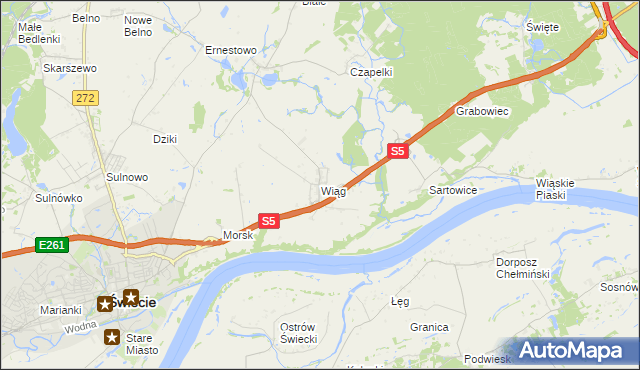 mapa Wiąg, Wiąg na mapie Targeo