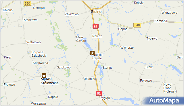 mapa Wielkie Czyste, Wielkie Czyste na mapie Targeo