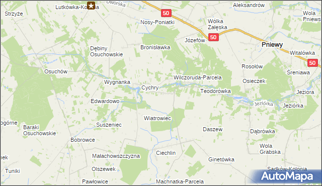 mapa Wilczoruda, Wilczoruda na mapie Targeo