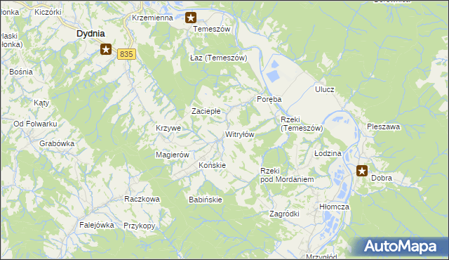 mapa Witryłów, Witryłów na mapie Targeo