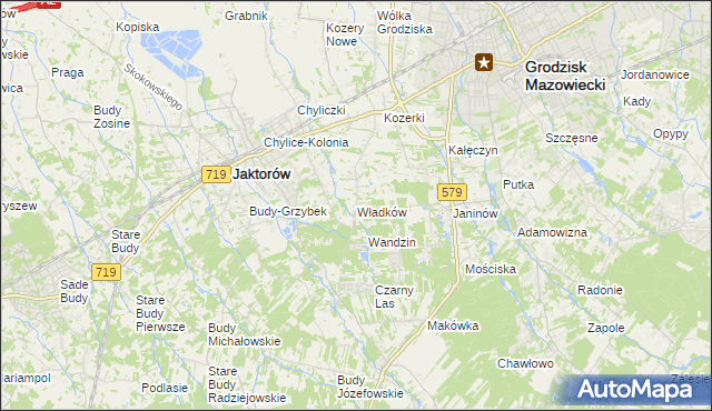 mapa Władków, Władków na mapie Targeo