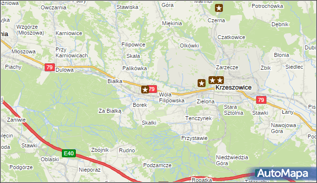 mapa Wola Filipowska, Wola Filipowska na mapie Targeo