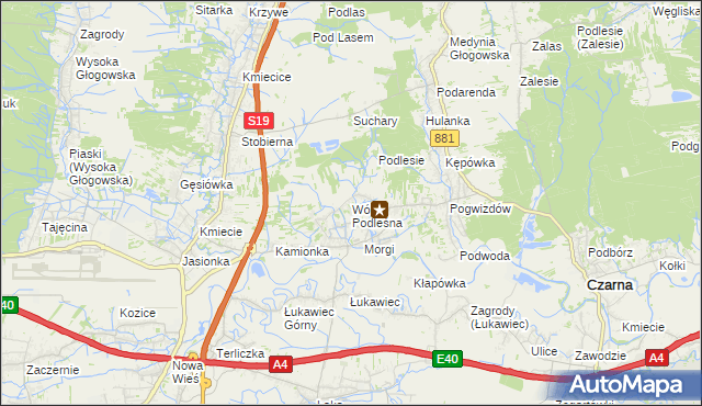 mapa Wólka Podleśna, Wólka Podleśna na mapie Targeo