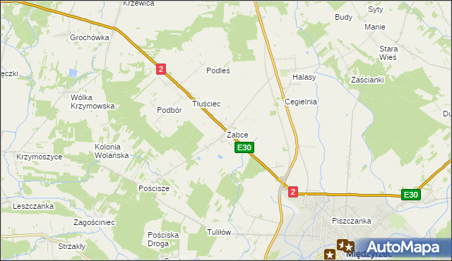 mapa Żabce, Żabce na mapie Targeo