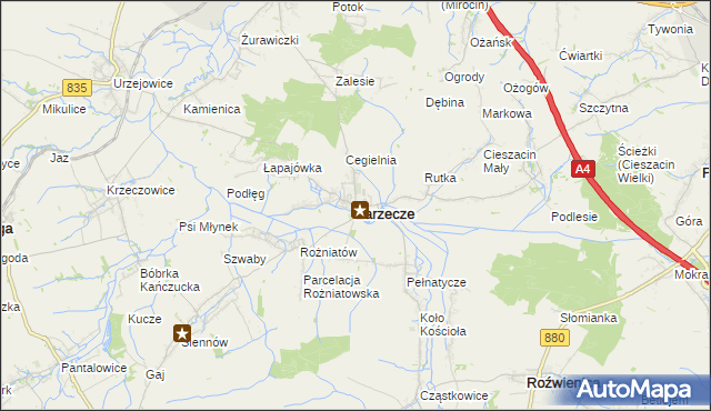 mapa Zarzecze powiat przeworski, Zarzecze powiat przeworski na mapie Targeo