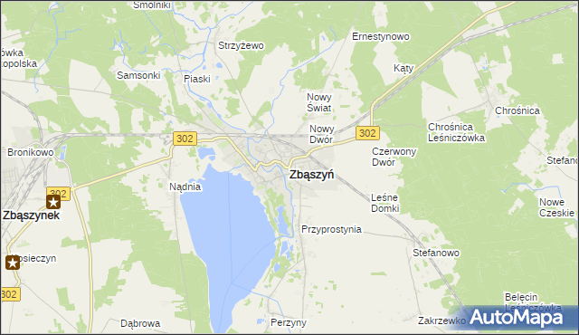 mapa Zbąszyń, Zbąszyń na mapie Targeo