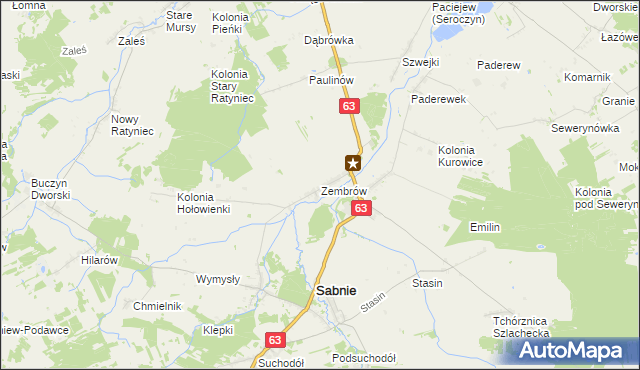 mapa Zembrów, Zembrów na mapie Targeo