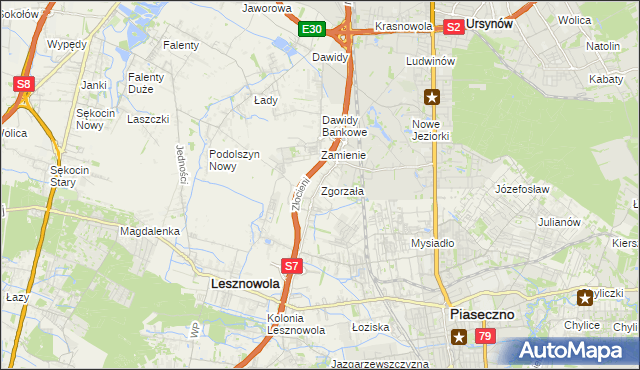 mapa Zgorzała, Zgorzała na mapie Targeo