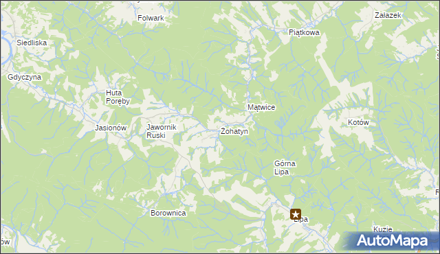 mapa Żohatyn, Żohatyn na mapie Targeo