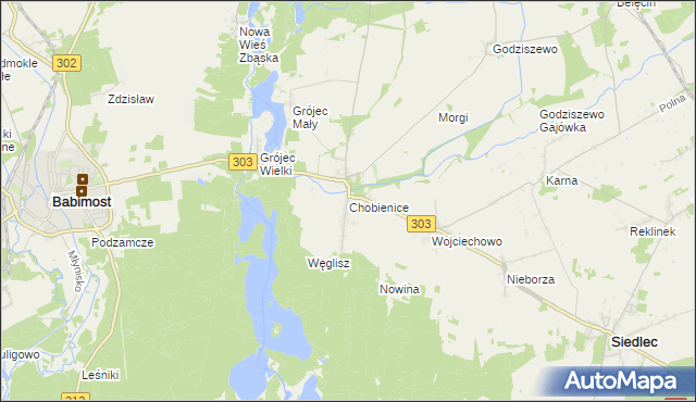 mapa Chobienice, Chobienice na mapie Targeo
