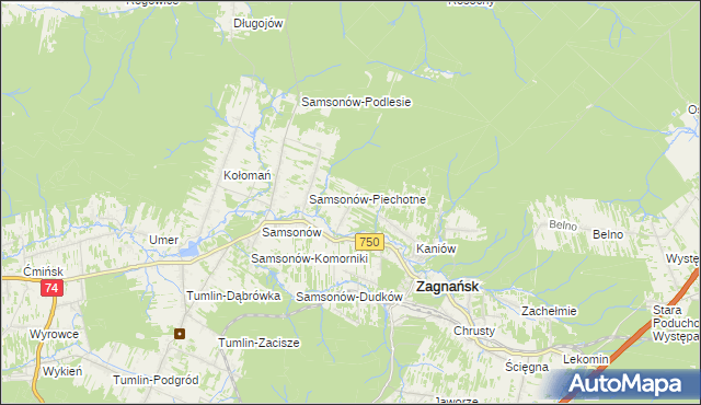 mapa Jasiów, Jasiów na mapie Targeo