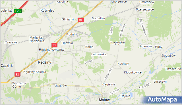 mapa Latosówka, Latosówka na mapie Targeo