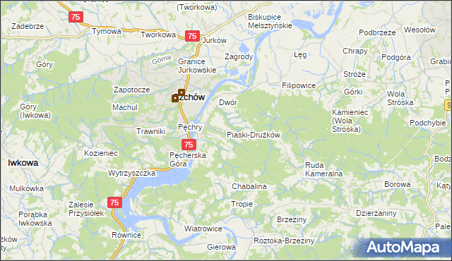 mapa Piaski-Drużków, Piaski-Drużków na mapie Targeo