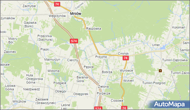 mapa Przyjmo, Przyjmo na mapie Targeo