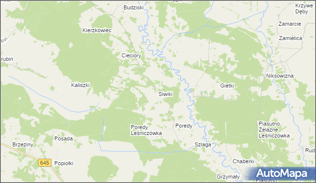 mapa Siwiki, Siwiki na mapie Targeo