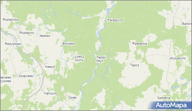 mapa Tępski Młyn, Tępski Młyn na mapie Targeo