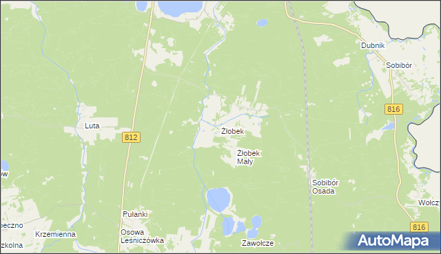 mapa Żłobek gmina Włodawa, Żłobek gmina Włodawa na mapie Targeo