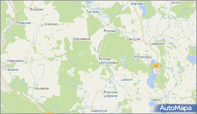 mapa Rynowo Leśniczówka, Rynowo Leśniczówka na mapie Targeo