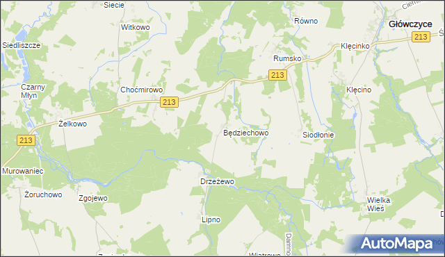 mapa Będziechowo, Będziechowo na mapie Targeo