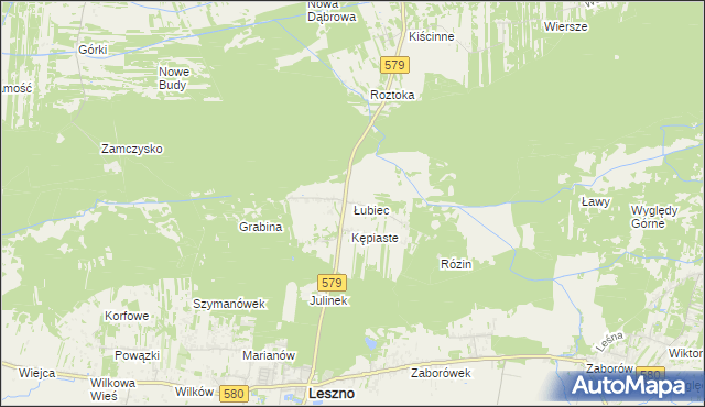 mapa Łubiec, Łubiec na mapie Targeo