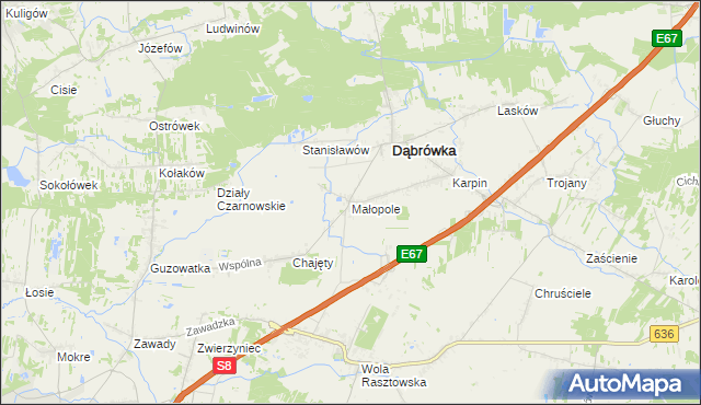 mapa Małopole, Małopole na mapie Targeo