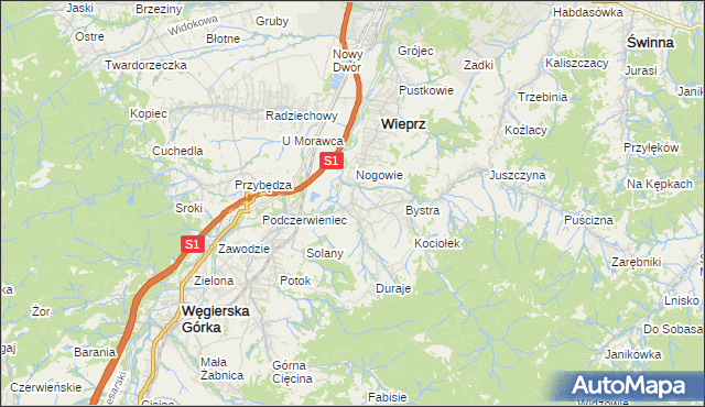 mapa Brzuśnik, Brzuśnik na mapie Targeo