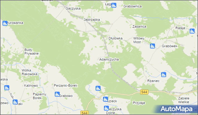 mapa Adamczycha, Adamczycha na mapie Targeo