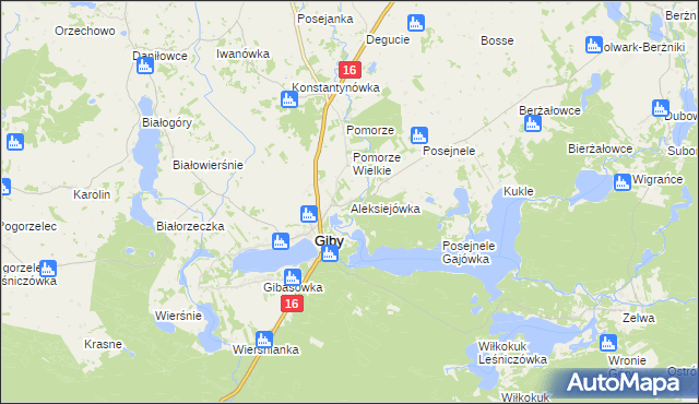 mapa Aleksiejówka, Aleksiejówka na mapie Targeo