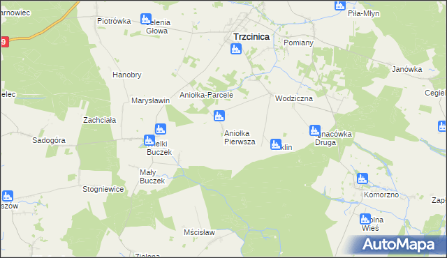 mapa Aniołka Pierwsza, Aniołka Pierwsza na mapie Targeo