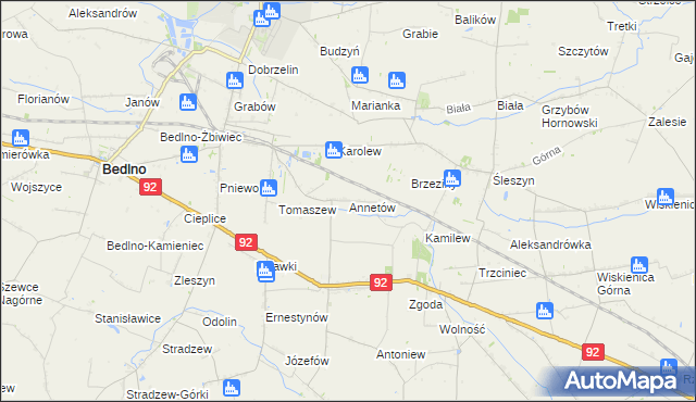 mapa Annetów, Annetów na mapie Targeo