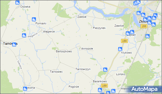 mapa Annopole gmina Tarnówka, Annopole gmina Tarnówka na mapie Targeo