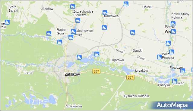 mapa Antoniówka gmina Zaklików, Antoniówka gmina Zaklików na mapie Targeo