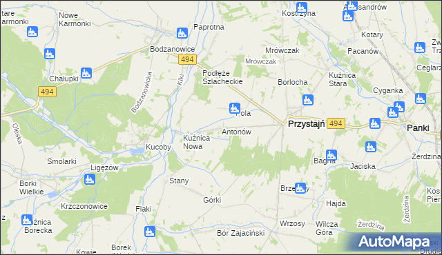 mapa Antonów, Antonów na mapie Targeo