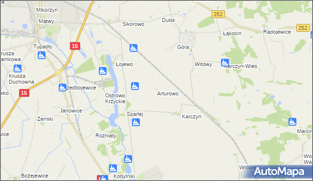 mapa Arturowo gmina Kruszwica, Arturowo gmina Kruszwica na mapie Targeo