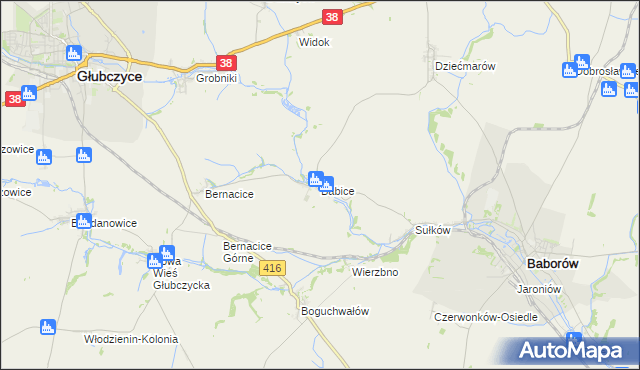 mapa Babice gmina Baborów, Babice gmina Baborów na mapie Targeo