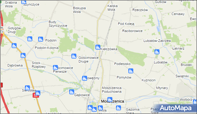 mapa Baby gmina Moszczenica, Baby gmina Moszczenica na mapie Targeo