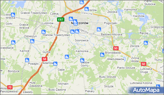 mapa Badowo-Dańki, Badowo-Dańki na mapie Targeo