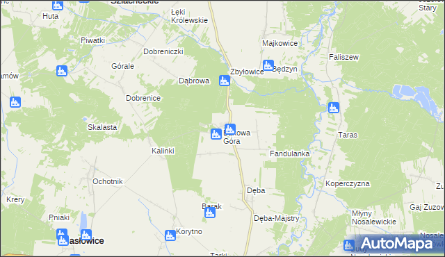 mapa Bąkowa Góra, Bąkowa Góra na mapie Targeo